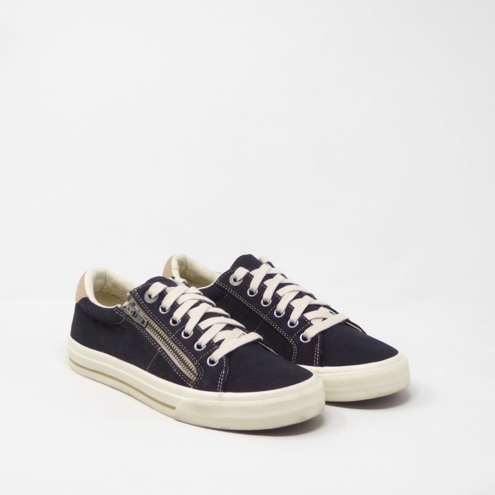 Taos Womens Sneakers Black Soul ZSL Canvas Side Zip Low Top 7